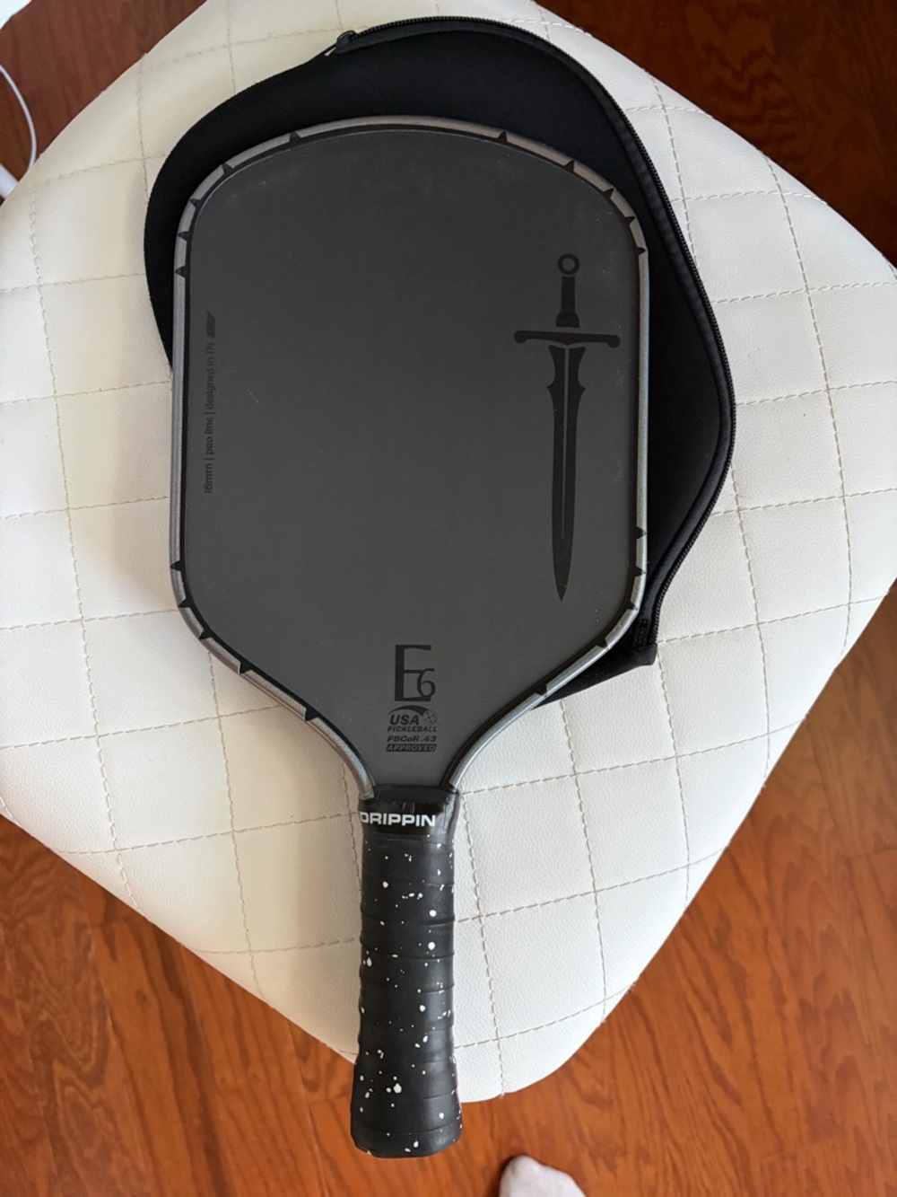 E6 Black on Black Limited Edition Surtr Pickleball Paddle with Case